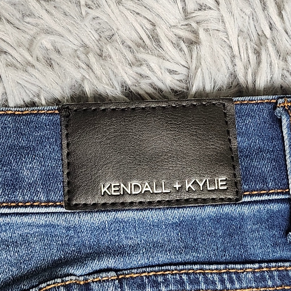 Kendall + Kylie The Kontour High Rise Skinny Jeans Women Size 28 Blue Distressed - Picture 14 of 14